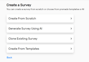 Instant survey maker