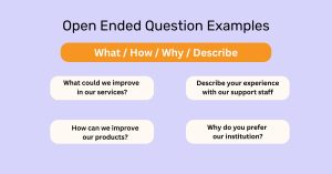 Examples of open-ended questions in surveys