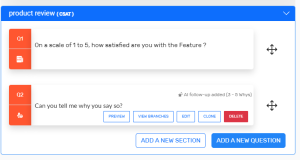 Customer satisfaction 1 to 5 rating scale